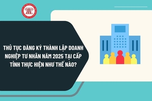 Thủ tục đăng ký thành lập doanh nghiệp tư nhân năm 2025 tại cấp tỉnh thực hiện như thế nào?